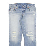 LEVI'S 501 Womens Jeans Blue Regular Straight Denim Stone Wash W32 L28 Classic