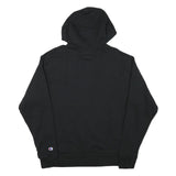 CHAMPION Mens Black Pullover Hoodie M Cotton Blend Classic Logo Hooded