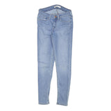 LEVI'S Womens Slim Blue Skinny Denim Medium Wash Cotton Blend W24 L27 Zip