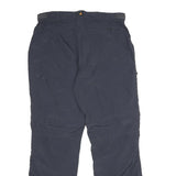 ICEPEAK Mens Polyamide Navy Regular Fit Straight Trousers W36 L34 Outdoor Zip