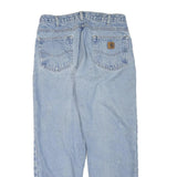 CARHARTT Womens Regular Fit Light Blue Denim Jeans W34 L30 Classic Zip Fastening