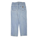 CARHARTT Womens Regular Fit Light Blue Denim Jeans W34 L30 Classic Zip Fastening
