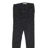 LEVI'S Womens Black Slim Skinny Denim Cotton Blend W25 L28 Zip Jeans