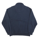 NAUTICA Mens Navy Blue Half Zip Sweatshirt XL Cotton Blend Casual Pullover