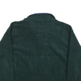 WINNERS Mens Green & Navy Plain Jumper 1/4 Zip Polyester XL Casual Fleece