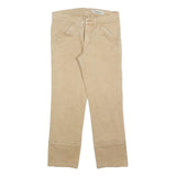 JECKERSON Womens Cotton Blend Beige Slim Straight Trousers W26 L25 Stylish
