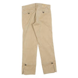 JECKERSON Womens Cotton Blend Beige Slim Straight Trousers W26 L25 Stylish