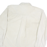 WOOLRICH Mens White Cream Cotton Work Shirt M Long Sleeve Button Pockets