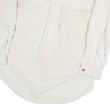 WOOLRICH Mens White Cream Cotton Work Shirt M Long Sleeve Button Pockets