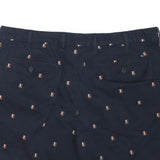 TOMMY HILFIGER Mens Shorts Navy Blue Cotton Blend Casual XL W38 Embroidered
