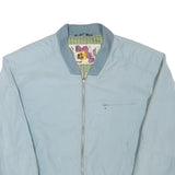 RED POINT Mens Blue Bomber Jacket L Polyester Blend Plain Zip Casual Lightweight