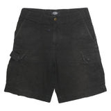 DICKIES Mens Shorts Black Cargo Cotton M W38 Workwear Pockets Casual