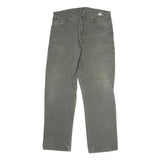 DICKIES Mens Regular Fit Cotton Blend Jeans Grey W38 L32 Workwear Zip Closure