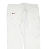 DICKIES Womens White Regular Fit Straight Denim Jeans Cotton Blend W42 L29