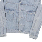 LEVI'S Womens Blue Denim Jacket S Cotton Blend Button Closure Casual Classic