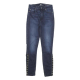 7 FOR ALL MANKIND Womens Jeans Blue Slim Skinny Denim Medium W26 L27 Hook Eye
