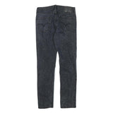 LEVI'S Mens Slim Black Denim Raw Zip Jeans W30 L31 Classic Fit