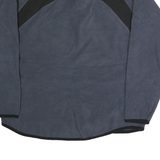 CHAMPION Mens Blue & Black Plain Half Zip Pullover Jumper L Sportswear