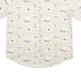 WOOLRICH Mens Beige Adventure Print Cotton Shirt L Casual Lightweight Summer