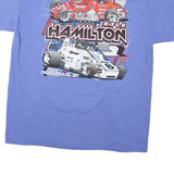 Mens Blue Kyle Hamilton Graphic T-Shirt XL Short Sleeve Crew Neck Racing