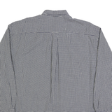 NAUTICA Mens Blue & White Check Shirt XL Classic Cotton Blend Long Sleeve Button
