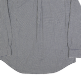 NAUTICA Mens Blue & White Check Shirt XL Classic Cotton Blend Long Sleeve Button