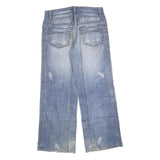 BONSAE Mens Relaxed Blue Denim Light W32 L32 Casual Zip Jeans