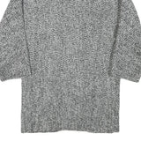 ZARA BASIC Womens Grey Acrylic Blend Relaxed Jacket Size S Knit Oversized