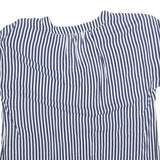 GAP Womens Blue & White Striped Top Short Sleeve V-Neck M Lightweight Casual
