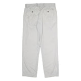 TOMMY HILFIGER Mens Cotton Blend White Regular Straight Trousers W32 L30 Classic