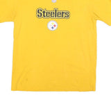REEBOK Mens Yellow Steelers Graphic T-Shirt S Short Sleeve Crew Neck NFL