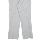 TREND Womens Polyester Blend Grey Regular Fit Straight Leg Trousers W25 L28