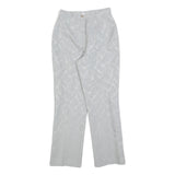 TREND Womens Polyester Blend Grey Regular Fit Straight Leg Trousers W25 L28