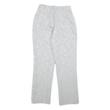 TREND Womens Polyester Blend Grey Regular Fit Straight Leg Trousers W25 L28