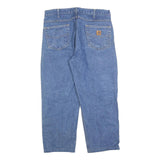 CARHARTT Mens Relaxed Blue Denim Jeans W36 L27 Classic Cotton Blend Zip