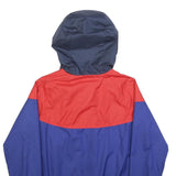 NIKE Mens Blue & Red Windbreaker Jacket S Polyester Sportswear Casual Zip Hooded