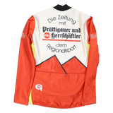 Mens Orange & White Casual Jacket M Polyester Blend Zip Plain Cycling Style