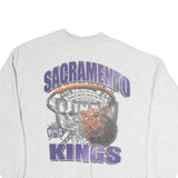 TULTEX Womens Grey Sacramento Kings Crew Neck XL Basketball Sweatshirt