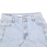 LEVI'S Womens Blue Denim Mini Skirt Cotton Raw Hem Pockets Size M