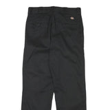 DICKIES Mens Cotton Blend Black Regular Straight Trousers W31 L29 Workwear
