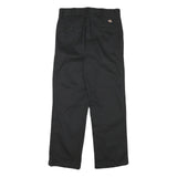DICKIES Mens Cotton Blend Black Regular Straight Trousers W31 L29 Workwear