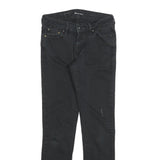 LEVI'S Womens Black Slim Skinny Denim Medium W26 L29 Cotton Blend Zip Jeans