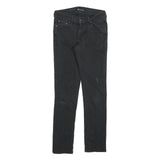 LEVI'S Womens Black Slim Skinny Denim Medium W26 L29 Cotton Blend Zip Jeans
