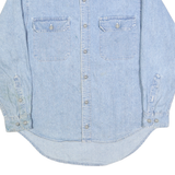 GAP Mens Light Blue Denim Shirt S Button Pocket Casual Cotton Blend