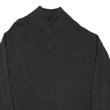 NAUTICA Mens Black Patterned Jumper Pullover Crew Neck Basic Knit XL Cotton