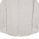 PIERRE BALMAIN Mens White Printed Cotton Blend Shirt XL Stylish Modern Fit