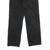 DOCKERS Mens Black Regular Fit Straight Leg Trousers W30 L31 Cotton Blend Zip