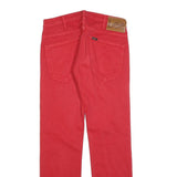 LEE Womens Jeans Red Regular Straight Denim W29 L29 Button Closure