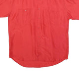 VINCI Mens Red Plain Polyester Blend Shirt L Casual Button Pocket