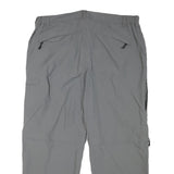 SHERPA OUTDOOR Mens Grey Relaxed Straight Trousers W35 L26 Lightweight Zip Cargo
